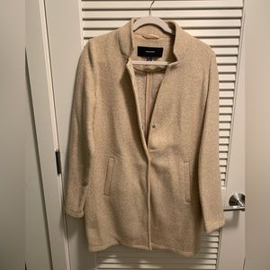 Notch Collar Mid-Length Tan Jacket